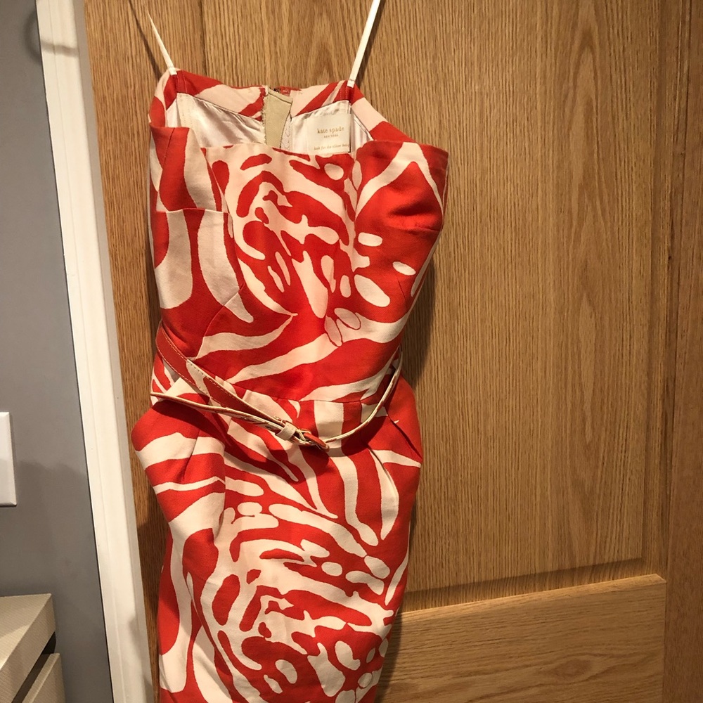 Orange and nude Kate Spade sheath